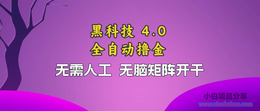 黑科技全自动撸金，无需人工，无脑矩阵开干-小白项目分享网