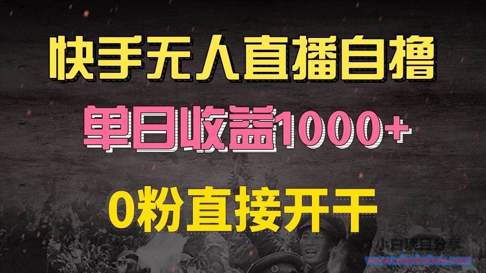 （13205期）快手磁力巨星自撸升级玩法6.0，不用养号，0粉直接开干，当天就有收益，…-小白项目分享网