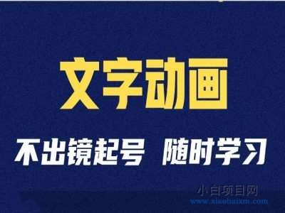 短视频剪辑术：抖音文字动画类短视频账号制作运营全流程-小白项目分享网