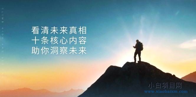 某公众号付费文章：看清未来真相，十条核心内容助你洞察未来！-小白项目分享网