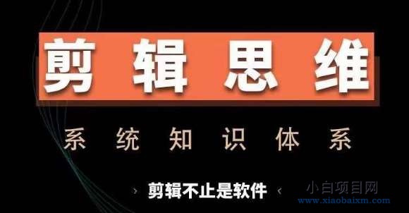 剪辑思维系统课，从软件到思维，系统学习实操进阶，从讲故事到剪辑技巧全覆盖-小白项目分享网