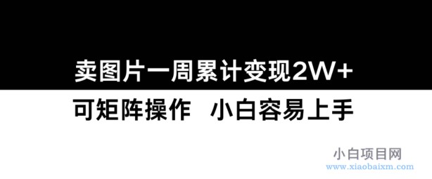 小红书【卖图片】一周累计变现2W+小白易上手-小白项目分享网