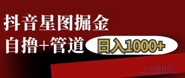 抖音星图掘金自撸，可以管道也可以自营，日入1K【揭秘】-小白项目分享网