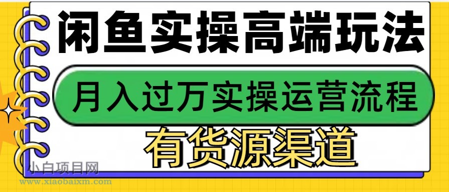 闲鱼无货源电商，操作简单，月入3W+-小白项目分享网