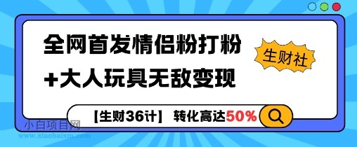 全网首发情侣粉打粉+大人玩具无敌变现-小白项目分享网