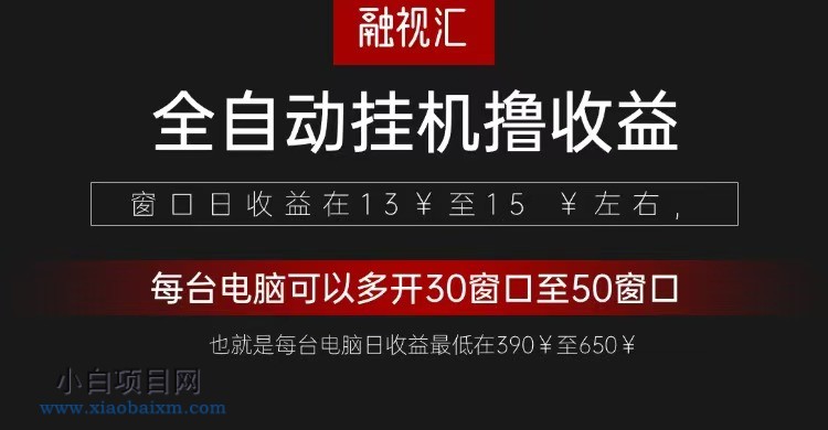 全自动观影看广告撸收益项目（日收益300+）-小白项目分享网