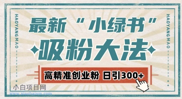 最新自动化“吸粉术”，小绿书激活私域流量，每日轻松吸引300+高质精准粉!-小白项目分享网