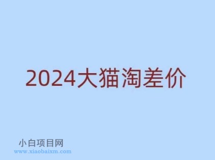 2024版大猫淘差价课程，新手也能学的无货源电商课程-小白项目分享网