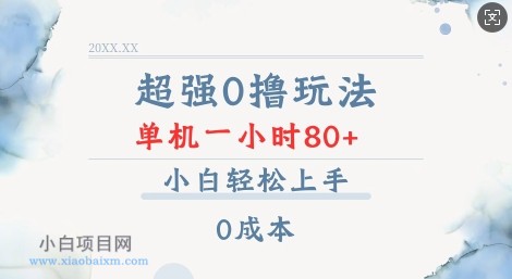 超强0撸玩法 录录数据 单机 一小时轻松80+ 小白轻松上手 简单0成本【仅揭秘】-小白项目分享网