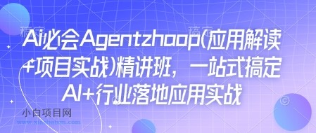 AI必会AGENT(应用解读+项目实战)精讲班，一站式搞定AI+行业落地应用实战-小白项目分享网