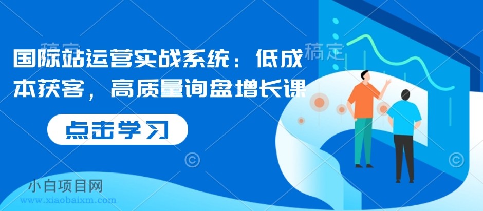 国际站运营实战系统：低成本获客，高质量询盘增长课-小白项目分享网