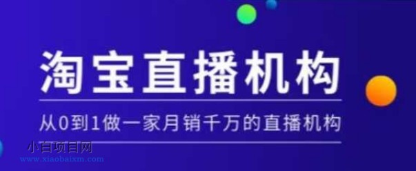 淘宝直播运营实操课【MCN机构】，从0到1做一家月销千万的直播机构-小白项目分享网