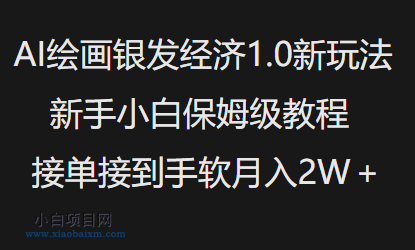 AI绘画银发经济1.0最新玩法，新手小白保姆级教程接单接到手软月入1W-小白项目分享网