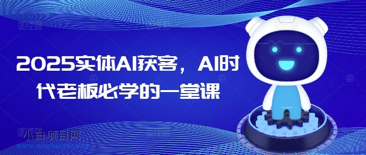 2025实体AI获客，AI时代老板必学的一堂课-小白项目分享网