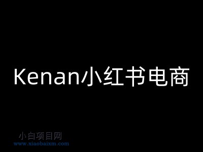 Kenan小红书电商-kenan小红书教程-小白项目分享网