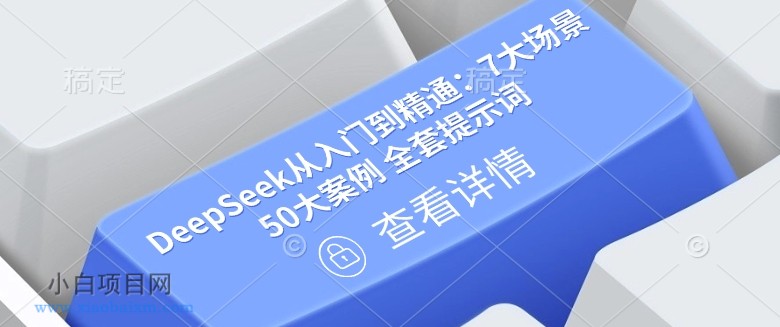 DeepSeek从入门到精通：7大场景 50大案例 全套提示词【文档】-小白项目分享网