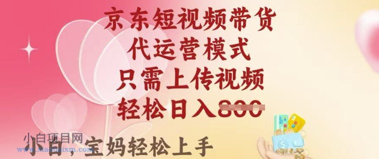 京东短视频带货，2025翻身项目，只需上传视频，单月稳定变现8k+【揭秘】-小白项目分享网