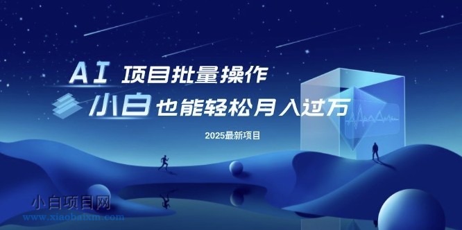 25年最新项目批量操作，小白也能轻松月入过W，可无限放大【揭秘】-小白项目分享网