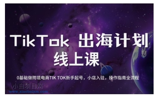 TikTok跨境电商新手起号与运营全攻略，0基础做跨境电商TIKTOK新手起号，小店入驻，操作指南全流程-小白项目分享网