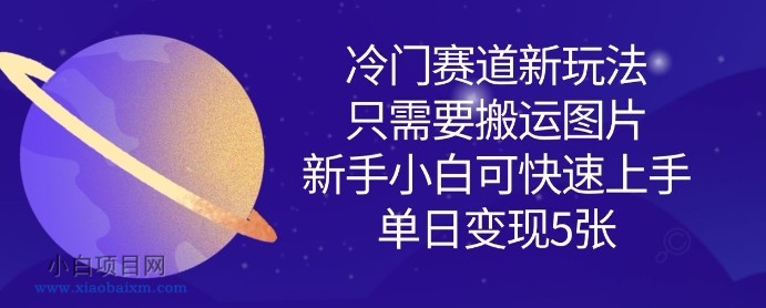 冷门赛道新玩法，只需要搬运图片，新手小白可快速上手，单日变现多张-小白项目分享网