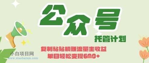 开启躺Z模式，Deepseek+公众号流量主，日入3张【揭秘】-小白项目分享网
