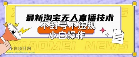 2025年淘宝无人直播带货10.0.全新技术，不违规，不封号，纯小白操作，日入数张【揭秘】-小白项目分享网