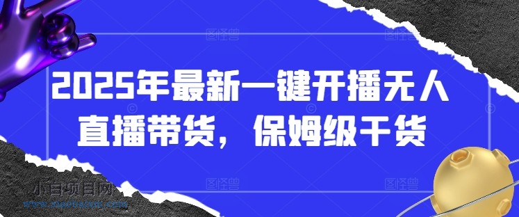 2025年最新一键开播无人直播带货，保姆级干货-小白项目分享网