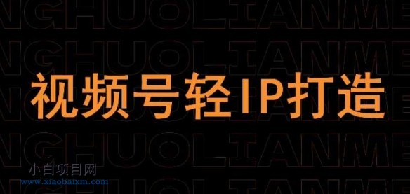 视频号线上课程，视频号轻IP打造-小白项目分享网