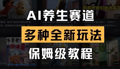 AI养生赛道，多种全新玩法，保姆级教程拆解-小白项目分享网