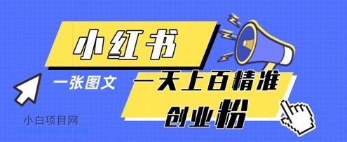 小红书模版一张图片一天轻松引流上百创业粉-小白项目分享网