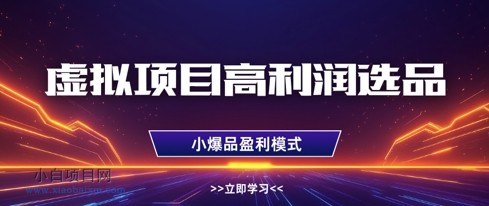 虚拟项目高利润选品方法，做好单店利润1W+，可多店倍增利润-小白项目分享网