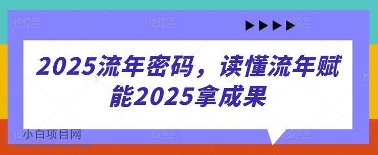 2025流年密码，读懂流年赋能2025拿成果-小白项目分享网