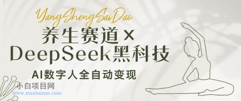 养生赛道+DeepSeek黑科技：AI数字人全自动变现，小白也能月入过W-小白项目分享网