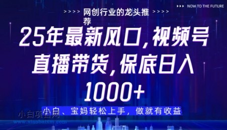 视频号直播带货代运营，只需提供账号，无需剪辑、直播和运营，只管坐收佣金【揭秘】-小白项目分享网