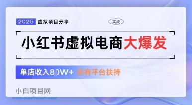 小红书虚拟电商项目，平台大力免费流量扶持，低门槛1拖3玩法-小白项目分享网