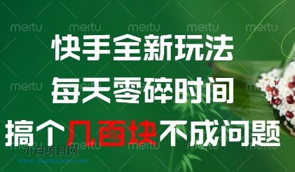 快手全新玩法，每天零碎时间搞个几张不成问题【揭秘】-小白项目分享网