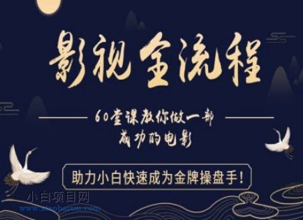 【影视全流程】教你做一部成功的电影，助力小白快速成为金牌操盘手-小白项目分享网