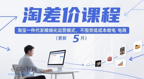 淘差价课程,淘宝一件代发精细化运营模式,不囤货低成本做电商(更新5月)