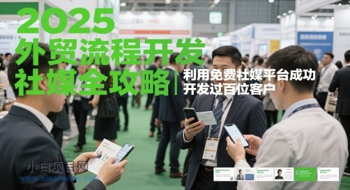 2025外贸流程开发社媒全攻略，利用免费社媒平台成功开发过百位客户-小白项目分享网