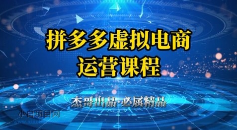 拼多多虚拟资料项目，从起店到出单全套系列教程，从0到1小白也可以轻松上手-小白项目分享网