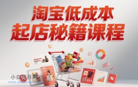 淘宝低成本起店系统课,助你快速起店,实现弯道超车