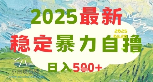 2025最新暴力自撸项目，日入5张+，可矩阵操作【揭秘】-小白项目分享网