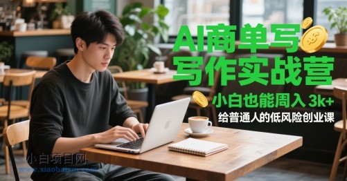 AI商单写作实战营，小白也能周入3k+，给普通人的低风险创业课-小白项目分享网