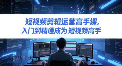 短视频剪辑运营高手课，入门到精通成为短视频高手-小白项目分享网