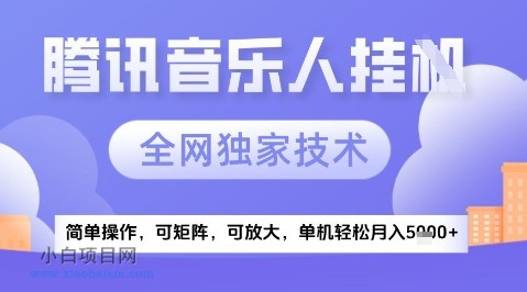 2025腾讯音乐挂G项目，全网独家技术，全新玩法，轻松月入5k+【揭秘】-小白项目分享网