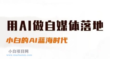 用AI做自媒体落地，适合新手快速入门与进阶，小白的AI蓝海时代-小白项目分享网