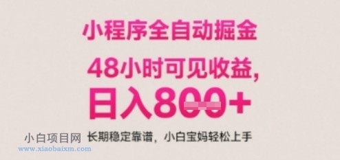 小程序自动挂G打金，无任何技术要求，没有时间限制，日入多张+长期稳定靠谱【揭秘】-小白项目分享网