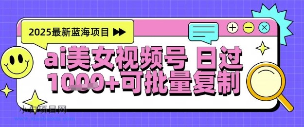 视频号AI美女跳舞暴力起号玩法，日入1k+，全程软件操作，小白也能玩的项目-小白项目分享网