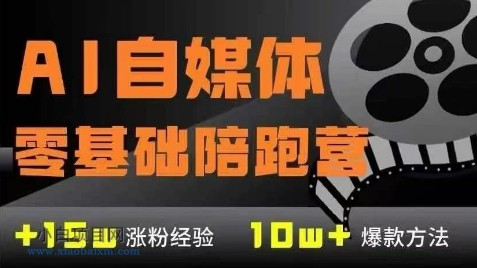 AI自媒体0基础到稳定变现训练营，7大模块带你实现AI自媒体变现-小白项目分享网
