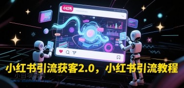 小红书引流获客2.0，小红书引流教程-小白项目分享网
